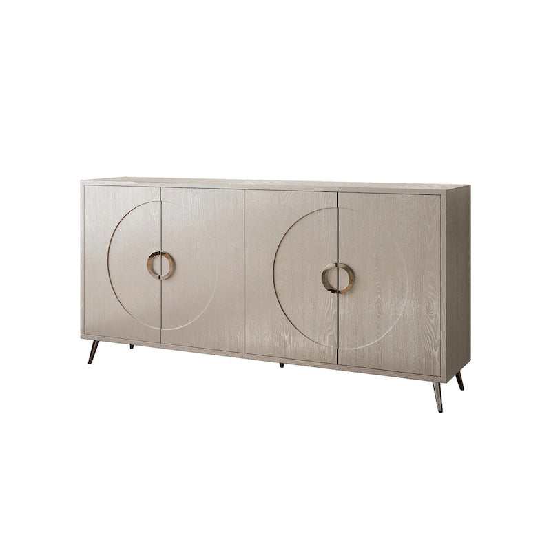 Modern Lacquered 4 Door Wooden Cabinet