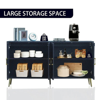 Modern Lacquered 4 Door Wooden Cabinet