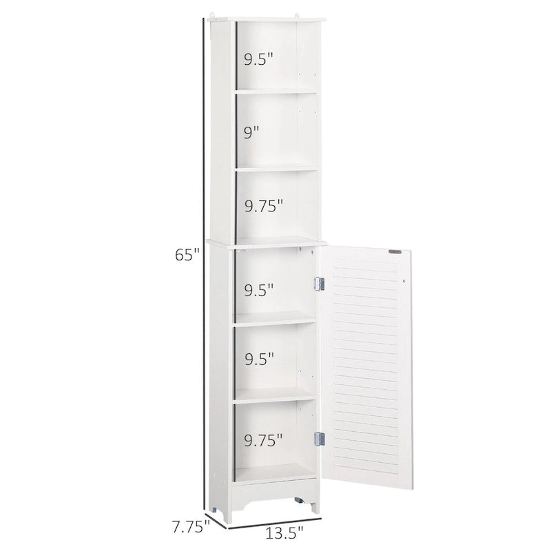 Tower with 3-Tier Open Adjustable Shelf