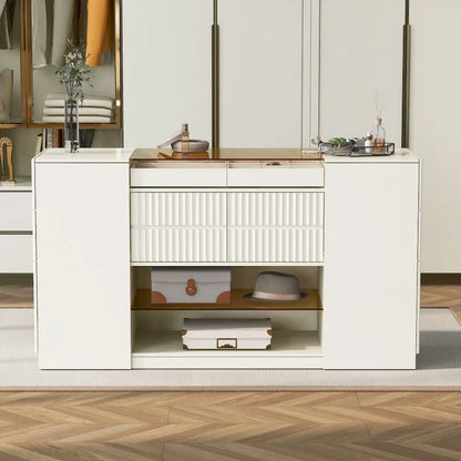 Modern Luxury Multi-Functional Island Vanity Dresser and Storage Cabinet